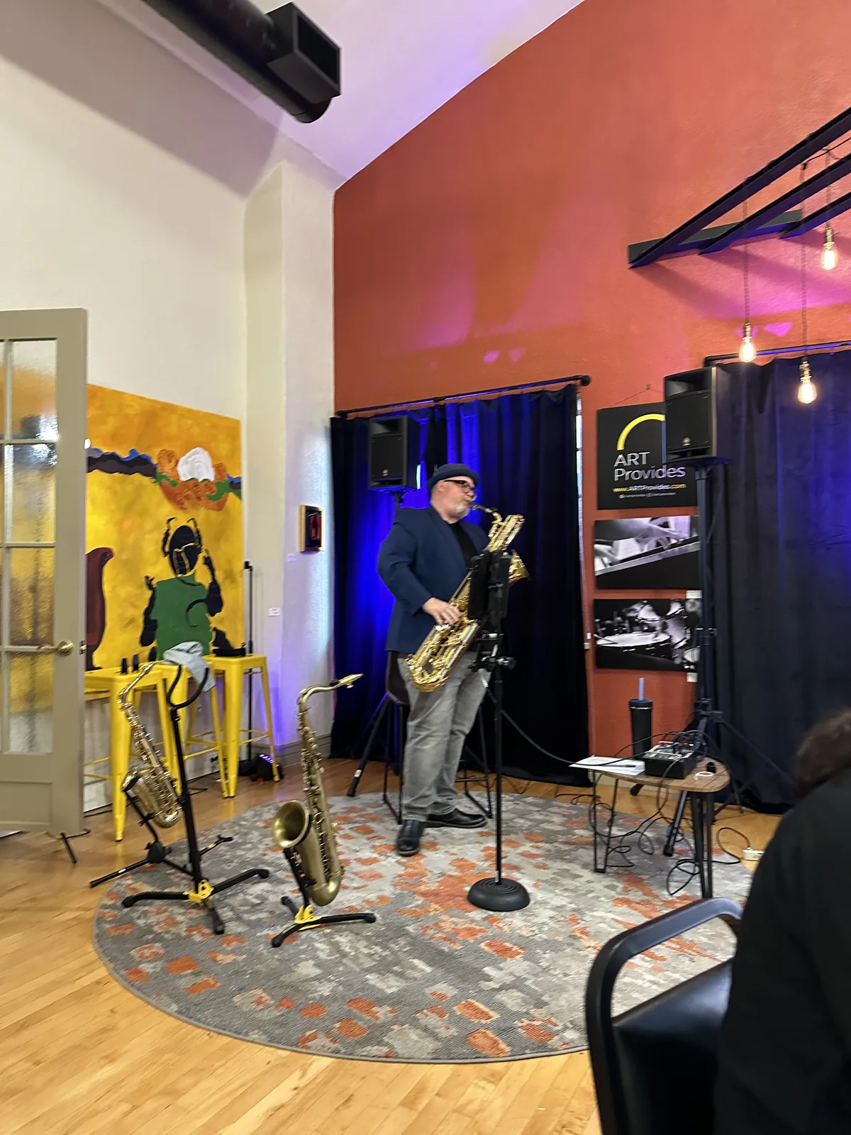 Steve Wilson performing live on saxophone