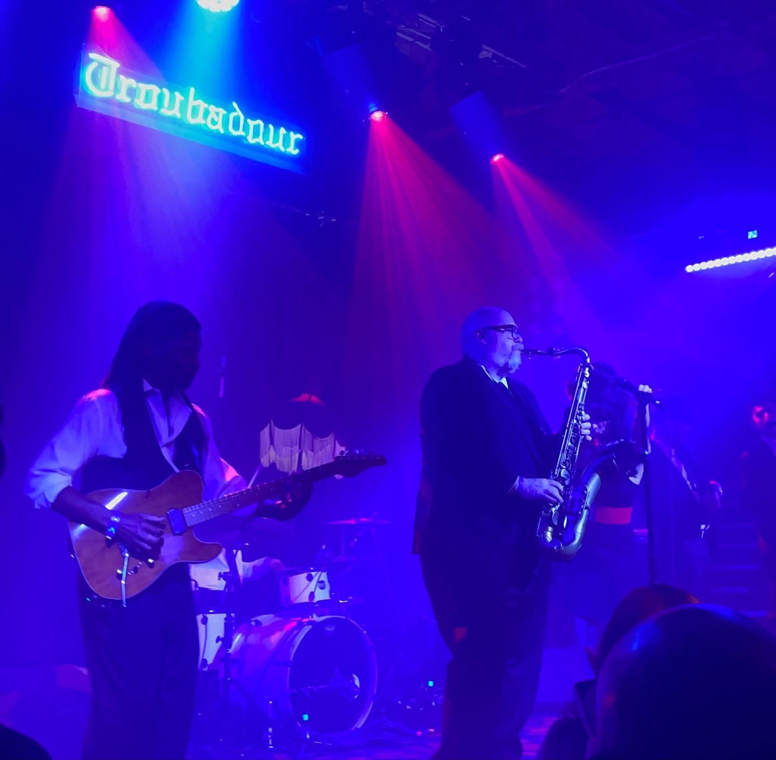 The band performing at the Troubadour in Los Angeles