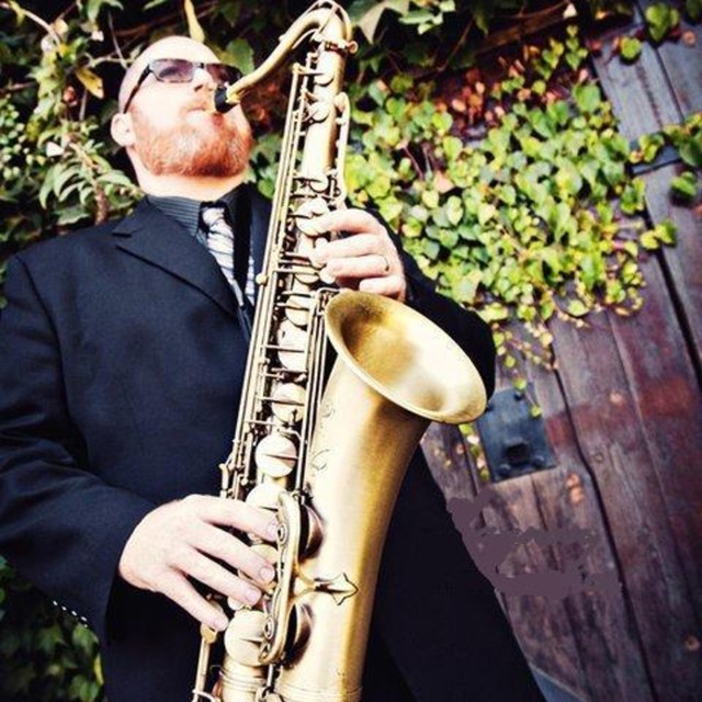 Steve Wilson portrait with tenor saxophone