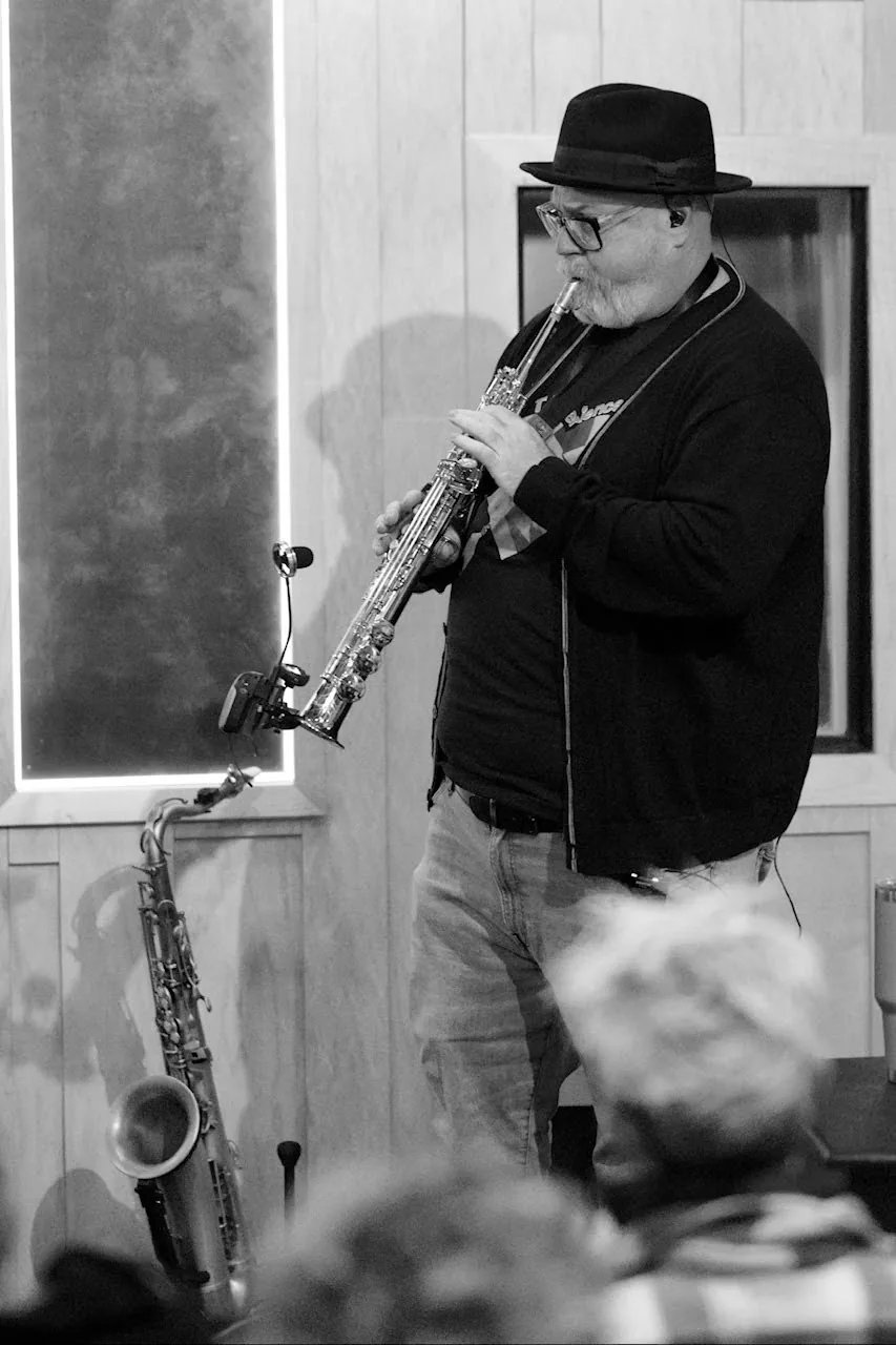 Steve Wilson performing live on saxophone